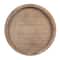 Hello Honey® 16" Decorative Round Wood Tray with Hobnail Edge